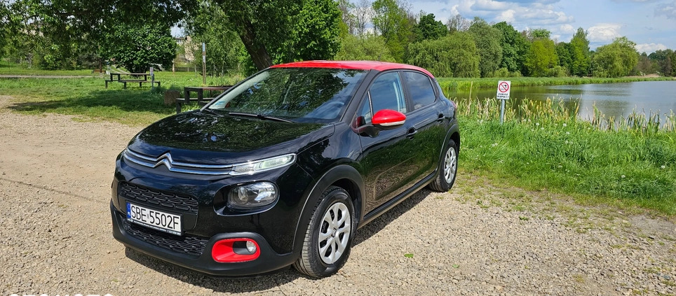 Citroen C3 cena 39900 przebieg: 77112, rok produkcji 2019 z Poręba małe 596